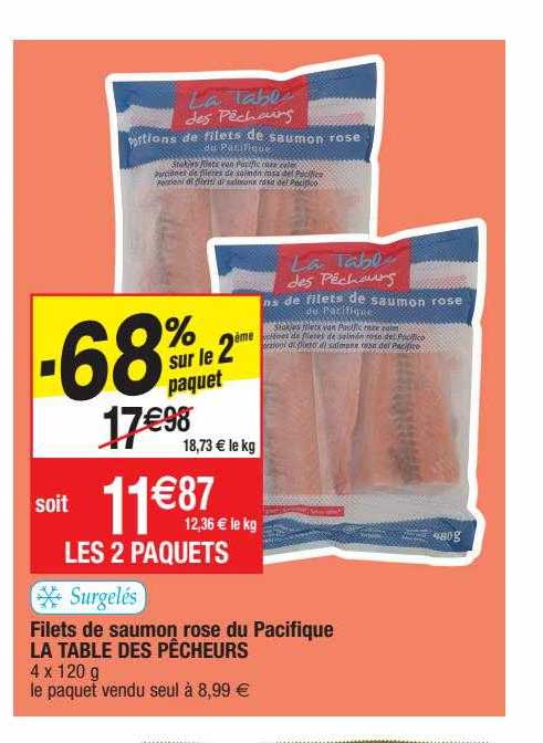 filets de saumon rose du pacifique la table des pêcheurs