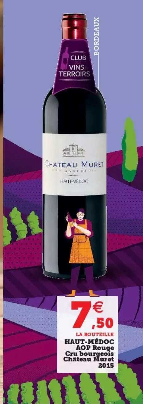 haut-médoc aop rouge cr bourgeois château muret 2015