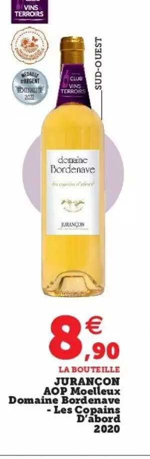 jurancon aop moelleux domaine bordenave - les copains d'abord 2020