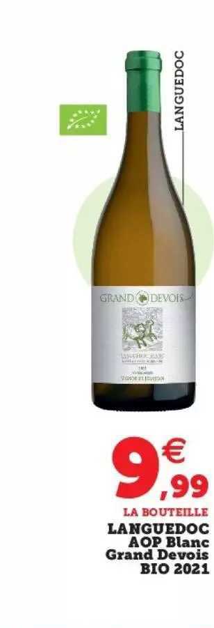 languedoc aop blanc grand devois bio 2021