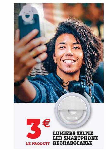 lumière selfie led smartphone rechargeable