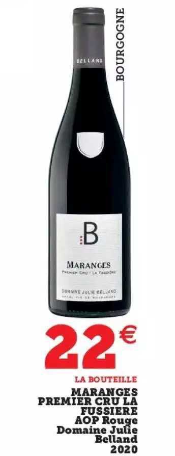 maranges premier cru la fussière aop rouge domaine julie belland 2020