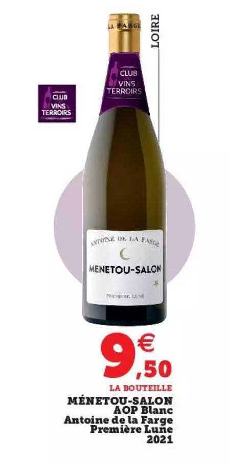 ménetou-salon aop blanc antoine de la farge première lune 2021