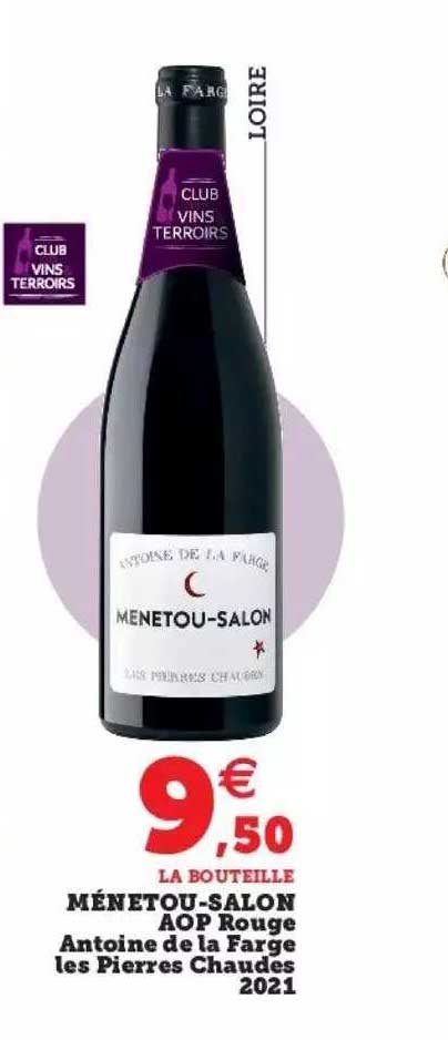 ménetou-salon aop rouge antoine de la farge les pierres chaudes 2021