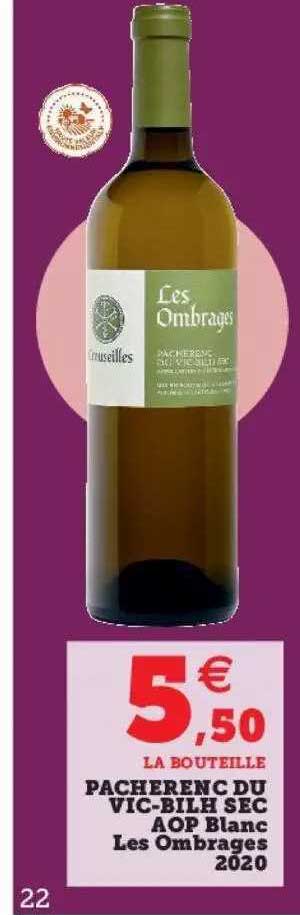 Pacherenc Du Vic-bilh Sec Aop Blanc Les Ombrages 2020