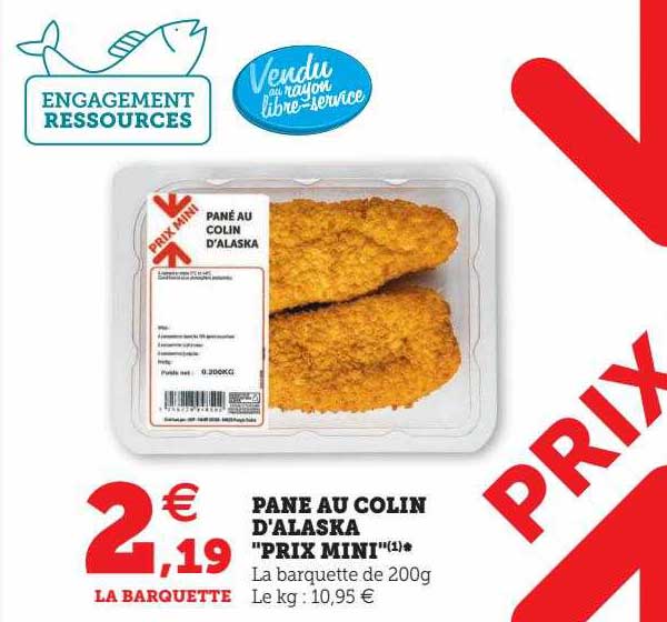 pané au colin d'alaska "prix min"