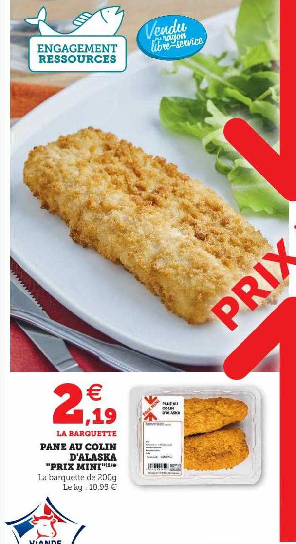 pané au colin d'alaska "prix mini"