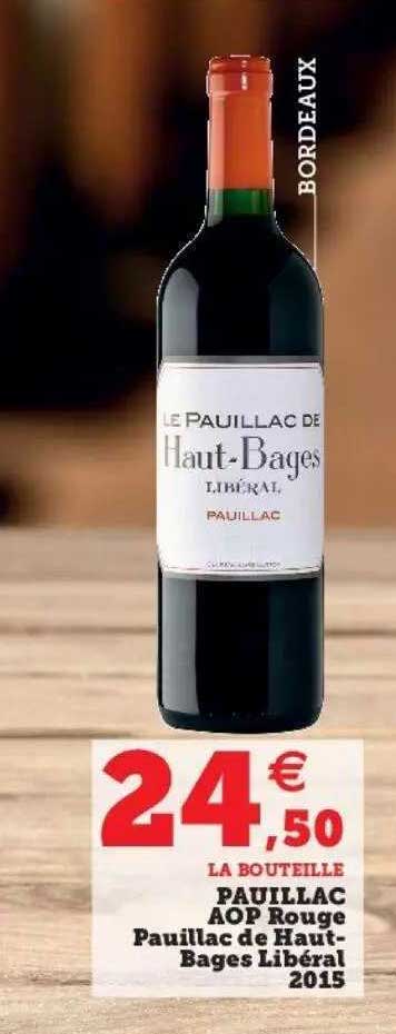 pauillac aop rouge pauillac de haut-bages libéral 2015