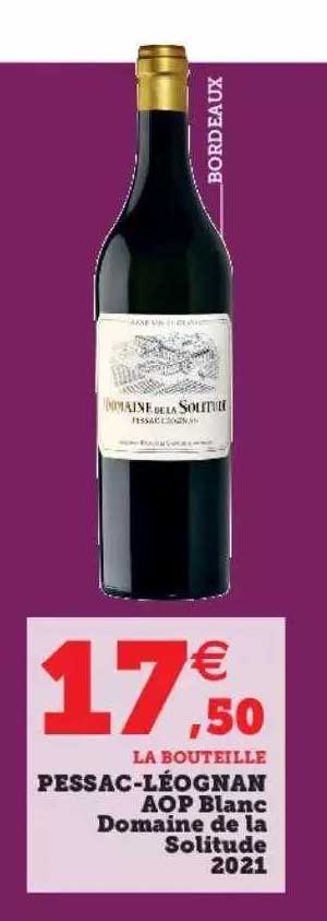 pessac-léognan aop blanc domaine de la solitude 2021