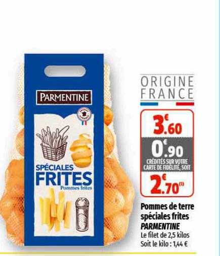 Pommes De Terre Spéciales Frites Parmentine
