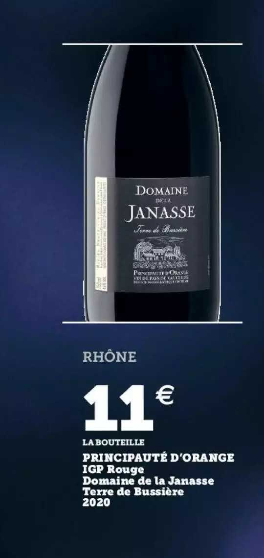principautée d'orange igp rouge domaine de la janasse terre de bussière 2020