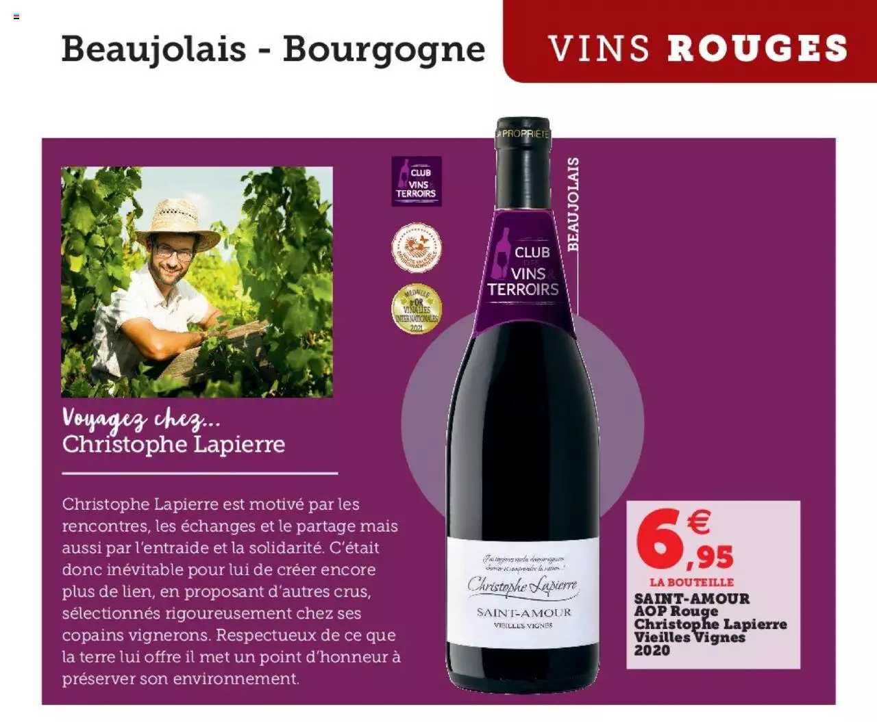 saint-amour aop rouge christophe lapierre vieilles vignes 2020