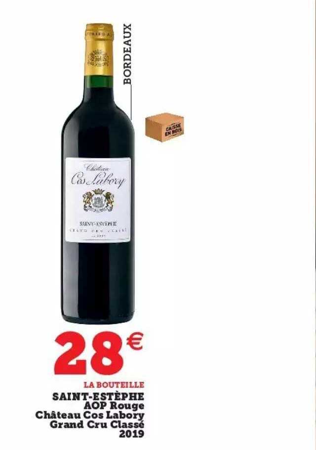 saint-estèphe aop rouge château cos labory grand cru classé 2019
