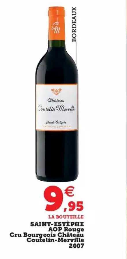 saint-estèphe aop rouge cru bourgeois château coutelin-merville 2007