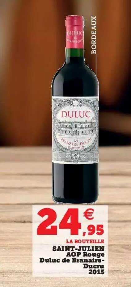 saint-julien aop rouge duluc de branaire-ducru 2015