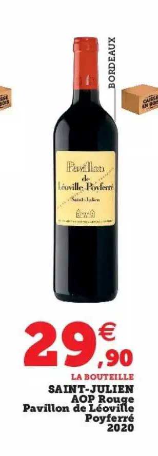 saint-julien aop rouge pavillon de léoville poyferré 2020