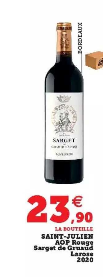 saint-julien aop rouge sarget de gruaud larose 2020