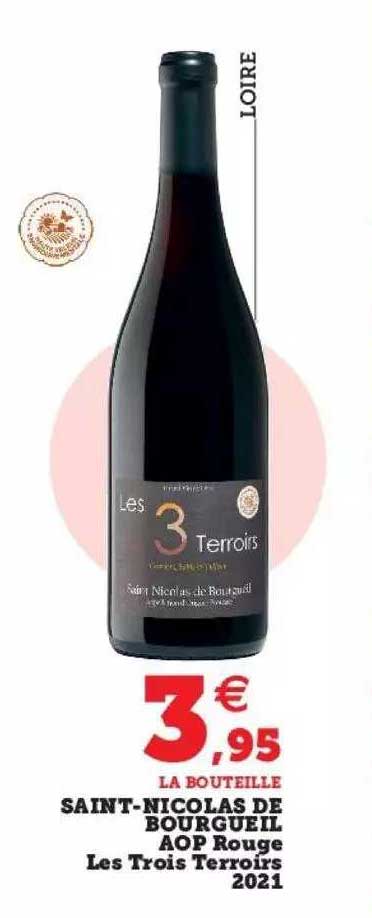 saint-nicolas de bourgueil aop rouge les trois terroirs 2021