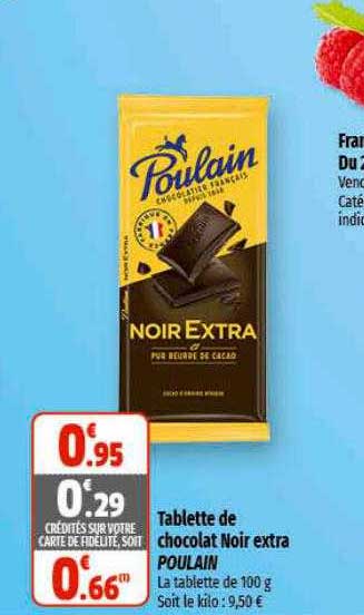 Tablette De Chocolat Noir Extra Poulain