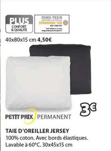 taie d'oreiller jersey