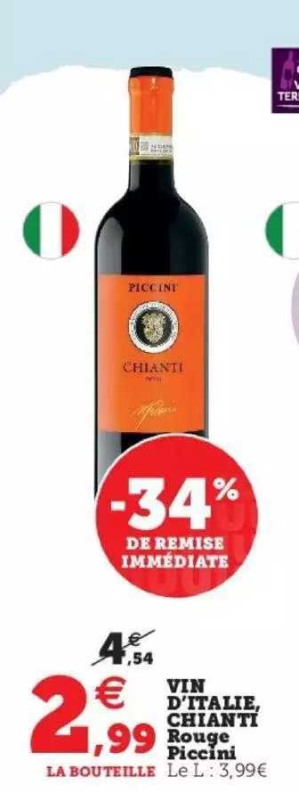 vin d'italie, chianti rouge piccini