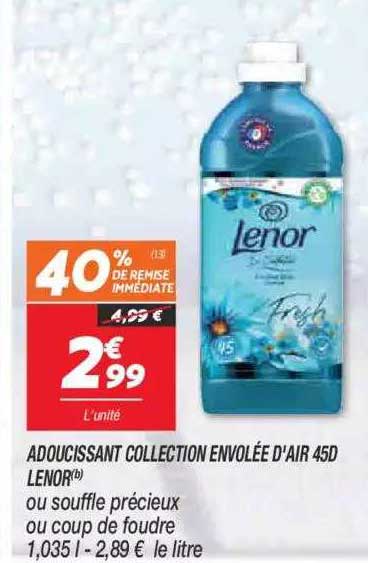 adoucissant collection envolée d'air 450 lenor