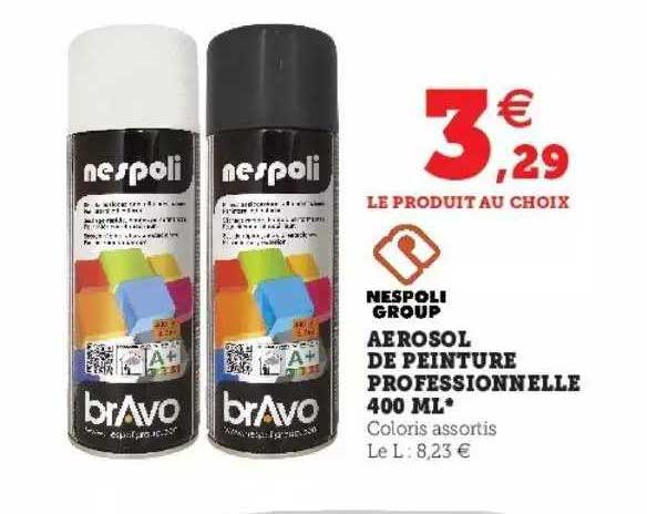 aérosol de peinture professionnelle 400ml nespoli group