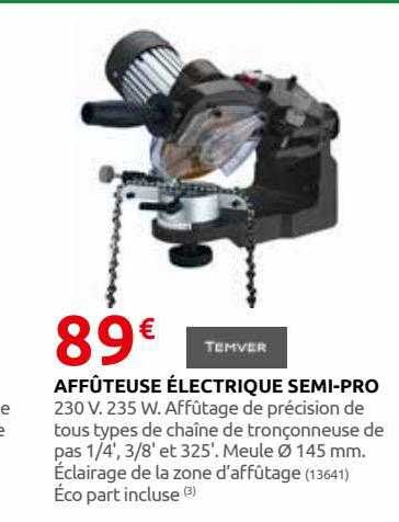 affûteuse électrique semi-pro temver