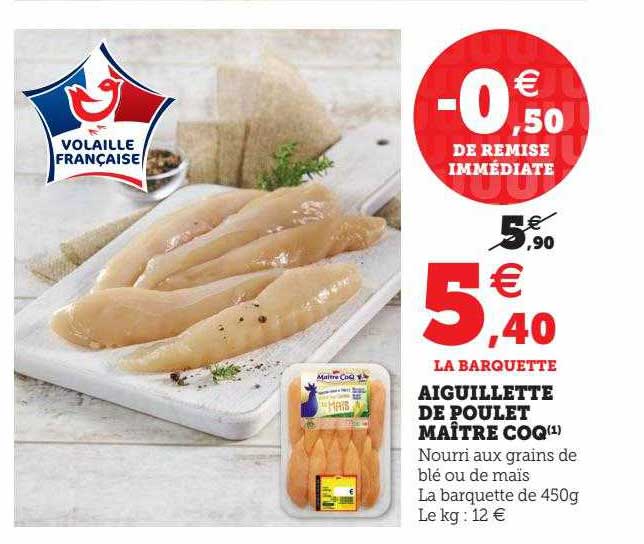 aiguillette de poulet maître coq