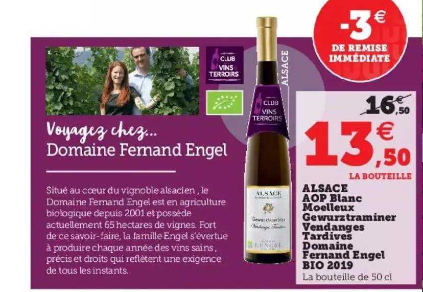 alsace aop blanc moelleux gewurztraminer vendanges tardives domaine fernand engel bio 2019