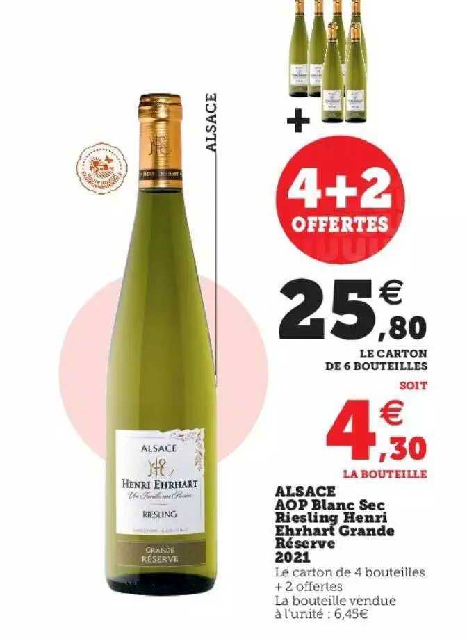 alsace aop blanc sec riesling henri ehrhart grande réserve 2021