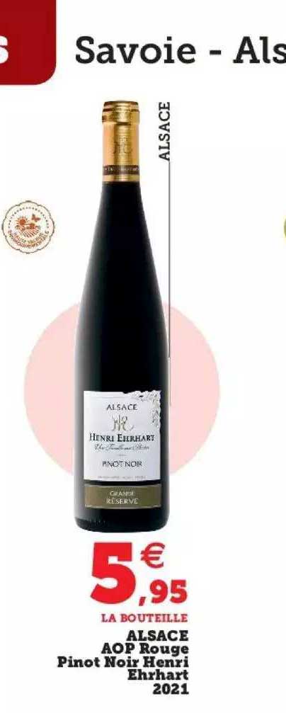alsace aop rouge pinot noir henri ehrhart 2021
