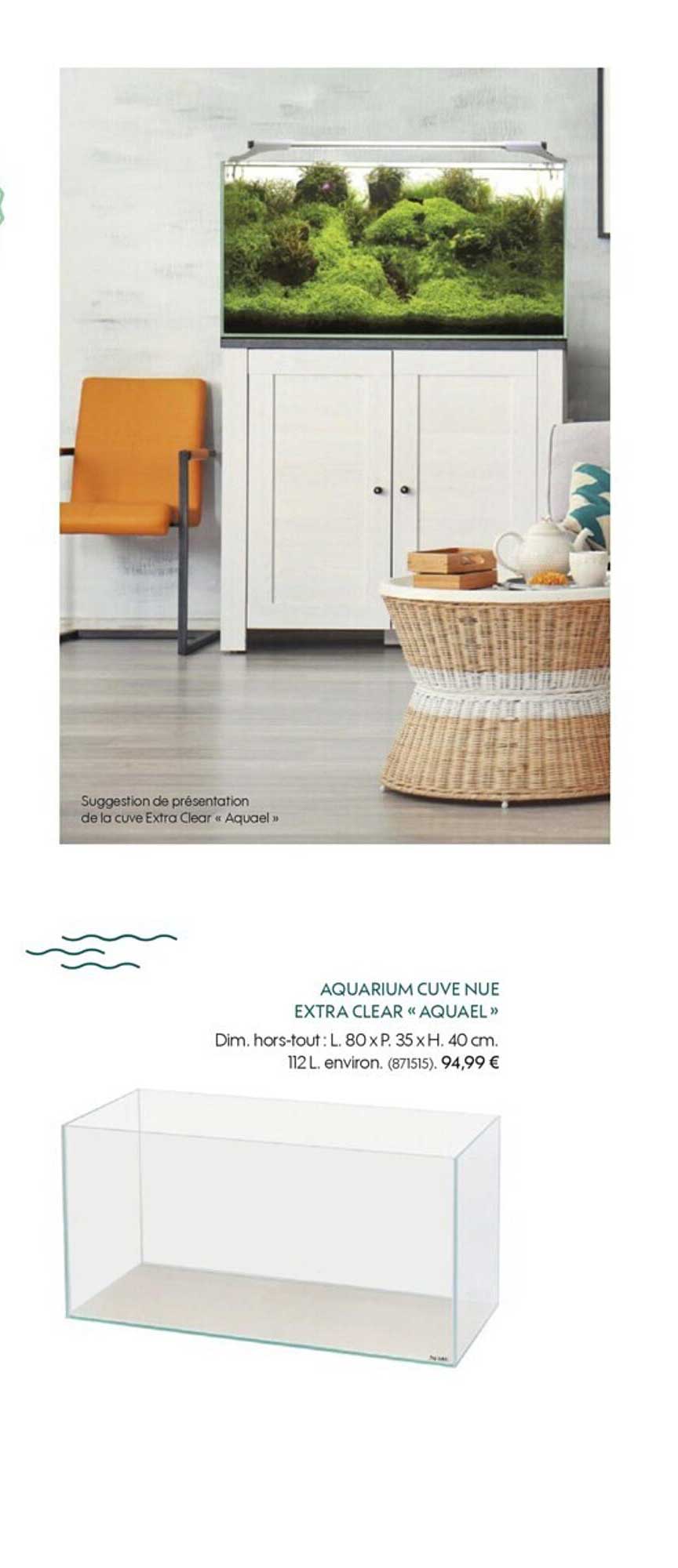 aquarium cuve nue extra clear + aquael