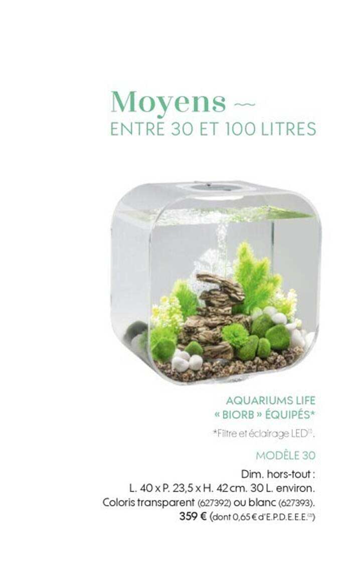 aquariums life «biorb» équipés