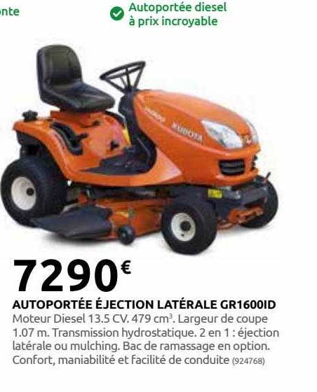 autoportér éjection latérale gr1600id
