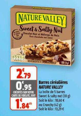 barres céréalières nature valley