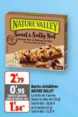 barres céréalières nature valley