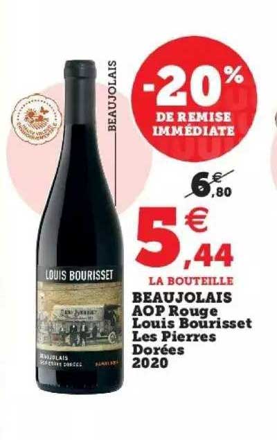 beaujolais aop rouge louis bourisset les pierres dorées 2020