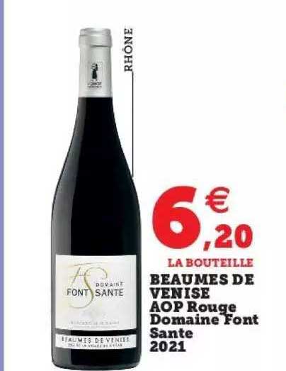 beaumes de venise aop rouge domaine font sante 2021