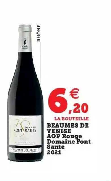beaumes de venise aop rouge domaine font santé 2021