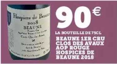 beaune 1er cru clos des avaux aop rogue hospices de beaune 2018