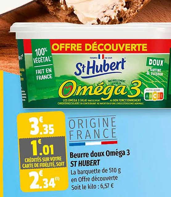 beurre doux oméga 3 st hubert