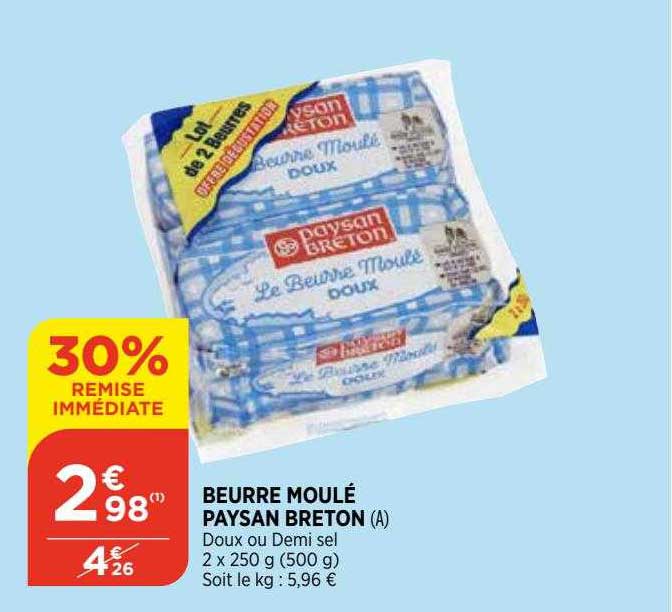 beurre moulé paysan breton