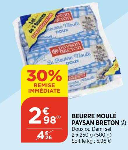 beurre moulé paysan breton