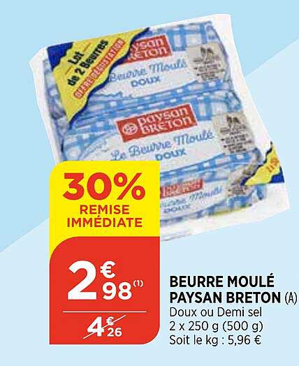 beurre moulé paysan breton