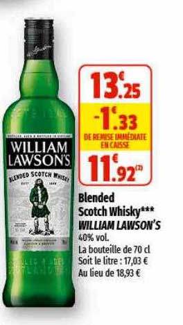 blended scotch whisky william lawson's