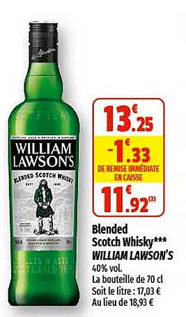 blended scotch whisky william lawson's