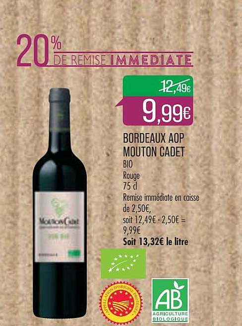 bordeaux aop mouton cadet bio