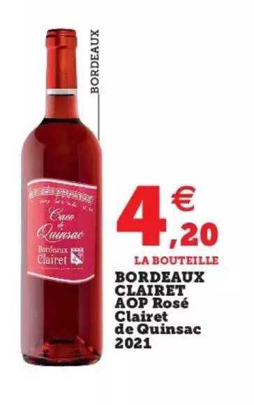 bordeaux clairet aop rosé clairet de quinsac 2021