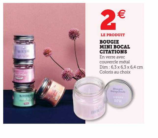 bougie mini bocal citations